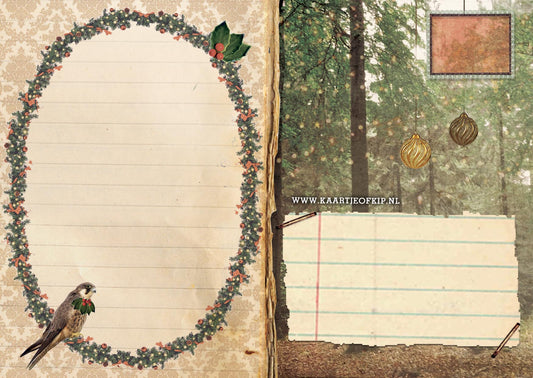 Kerst Postkaart 'Kerstbos'