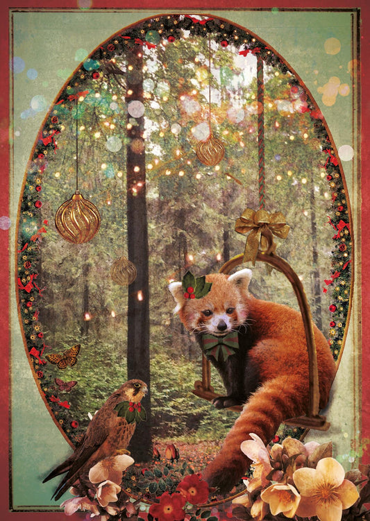 Kerst Postkaart 'Kerstbos'