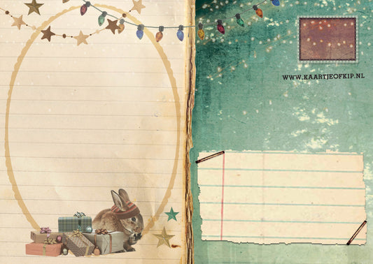 Kerst Postkaart 'Kerstgezelschap'