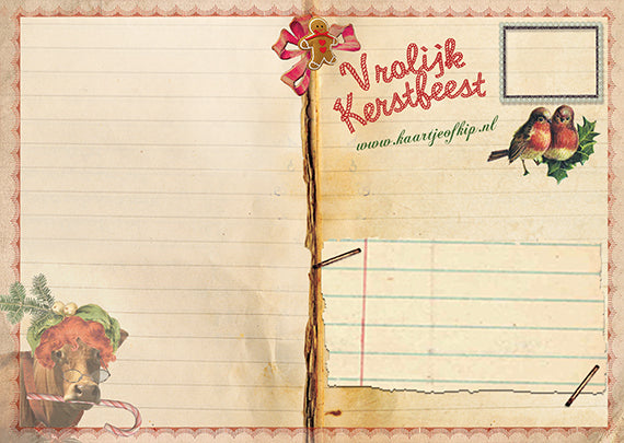 Kerst Postkaart 'Kerstkoe'