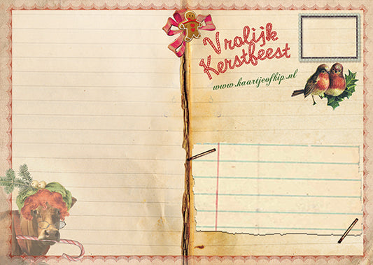 Kerst Postkaart 'Kerstkoe'