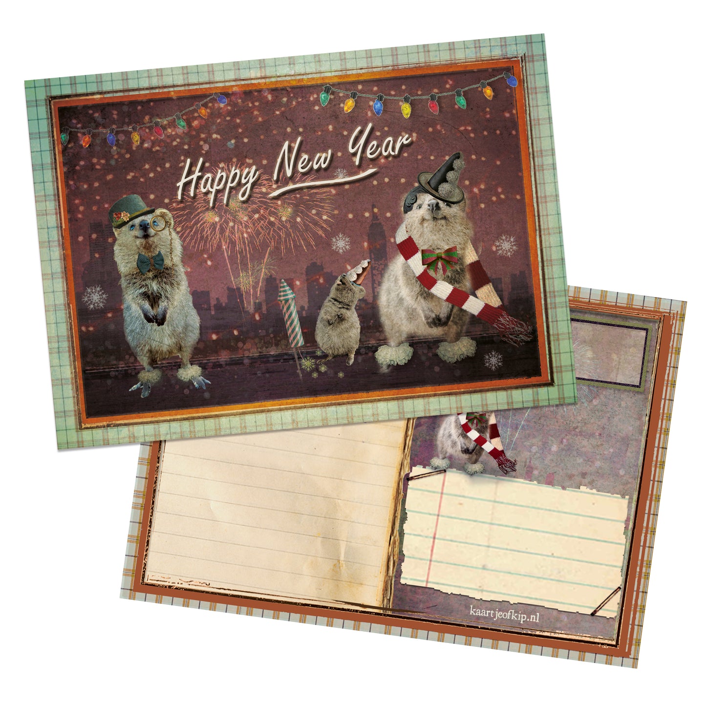 Nieuwjaars Postkaart 'Quaka's'