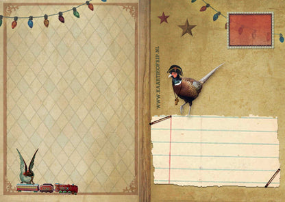 Kerst Postkaart 'Kersttrein'