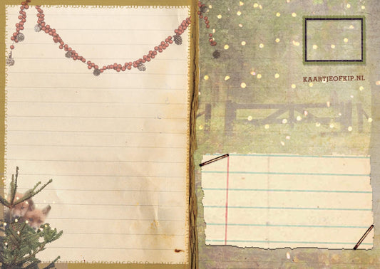 Kerst Postkaart 'Kerstvos'