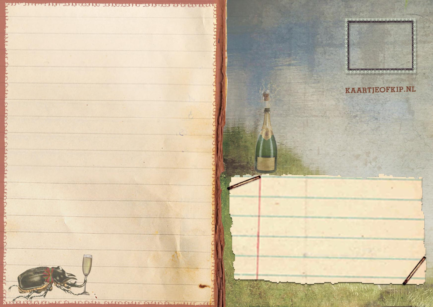 Nieuwjaars Postkaart 'Kikker'