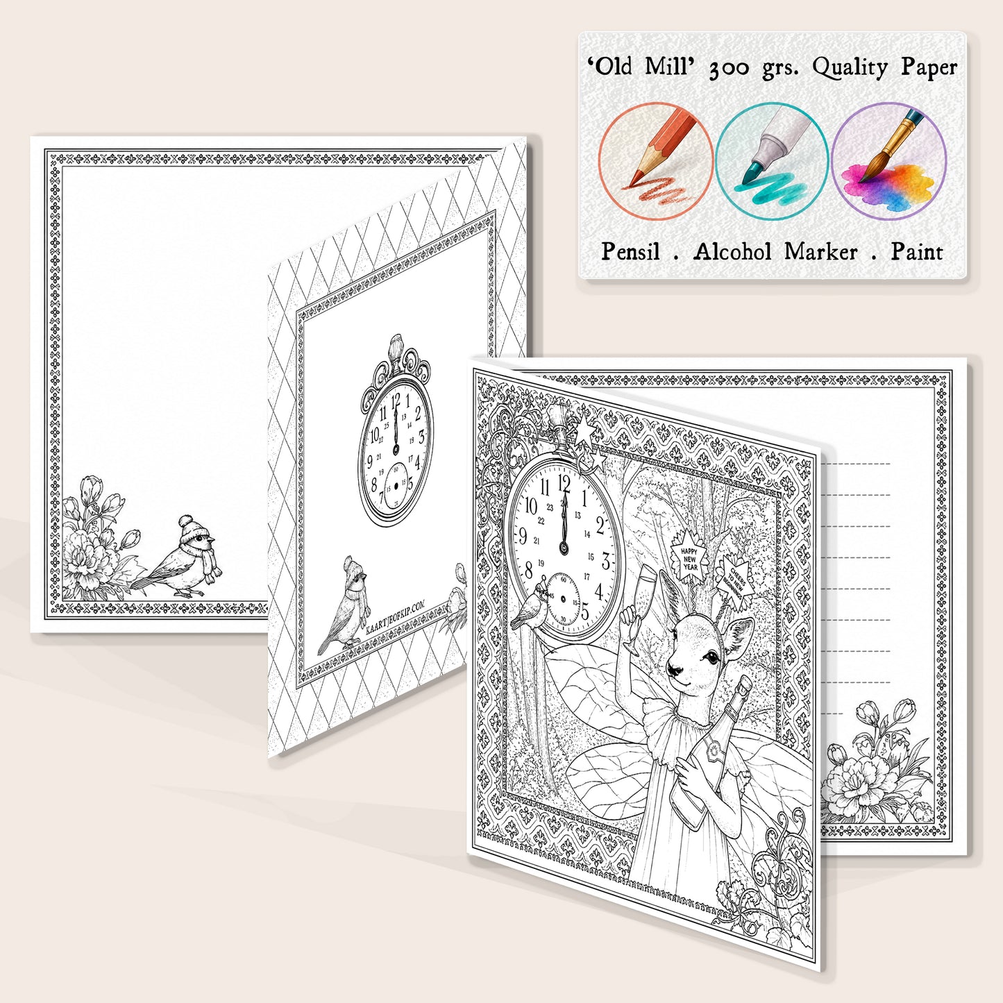 Nieuwjaars Kleurkaart Proost