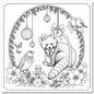 Christmas Colouring Card Red Panda