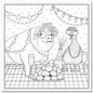 New Year Colouring Card Pig