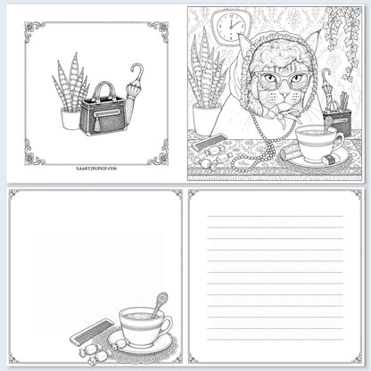 Colouring Card Granny