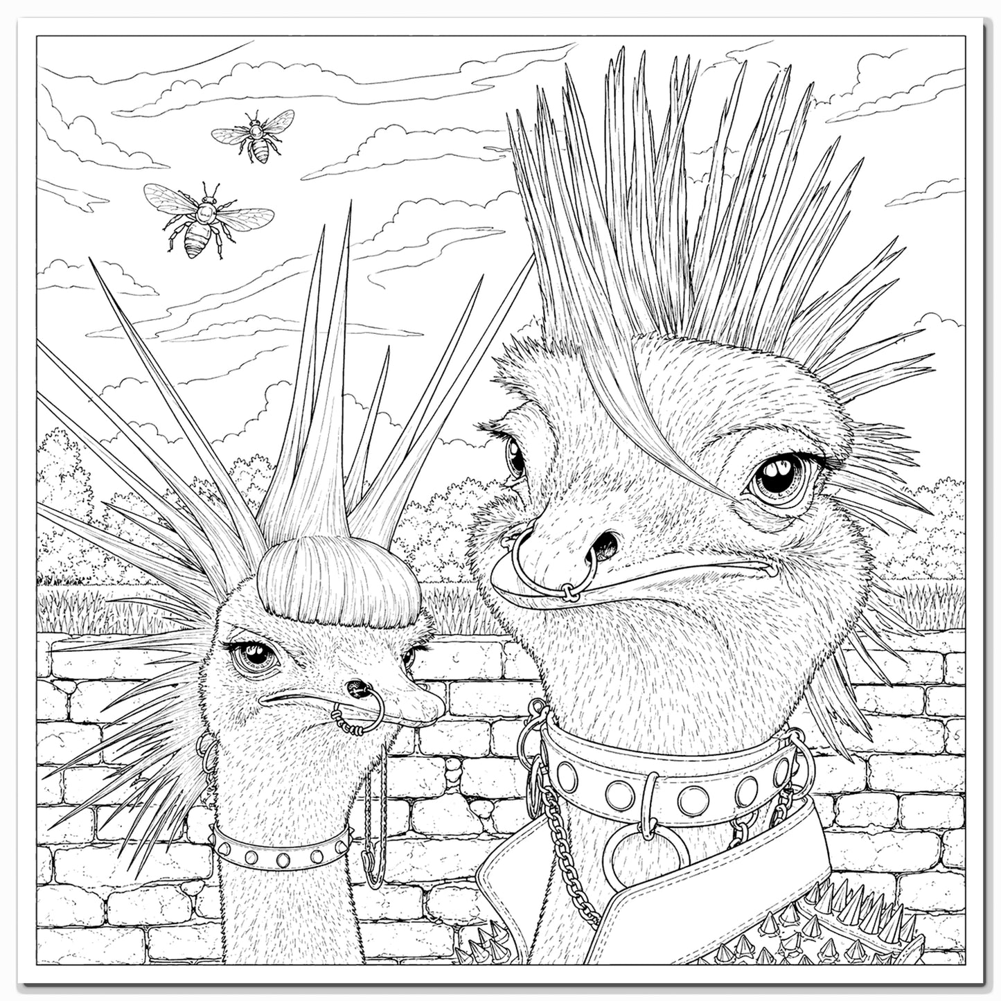 Colouring Card Punk