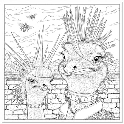 Colouring Card Punk