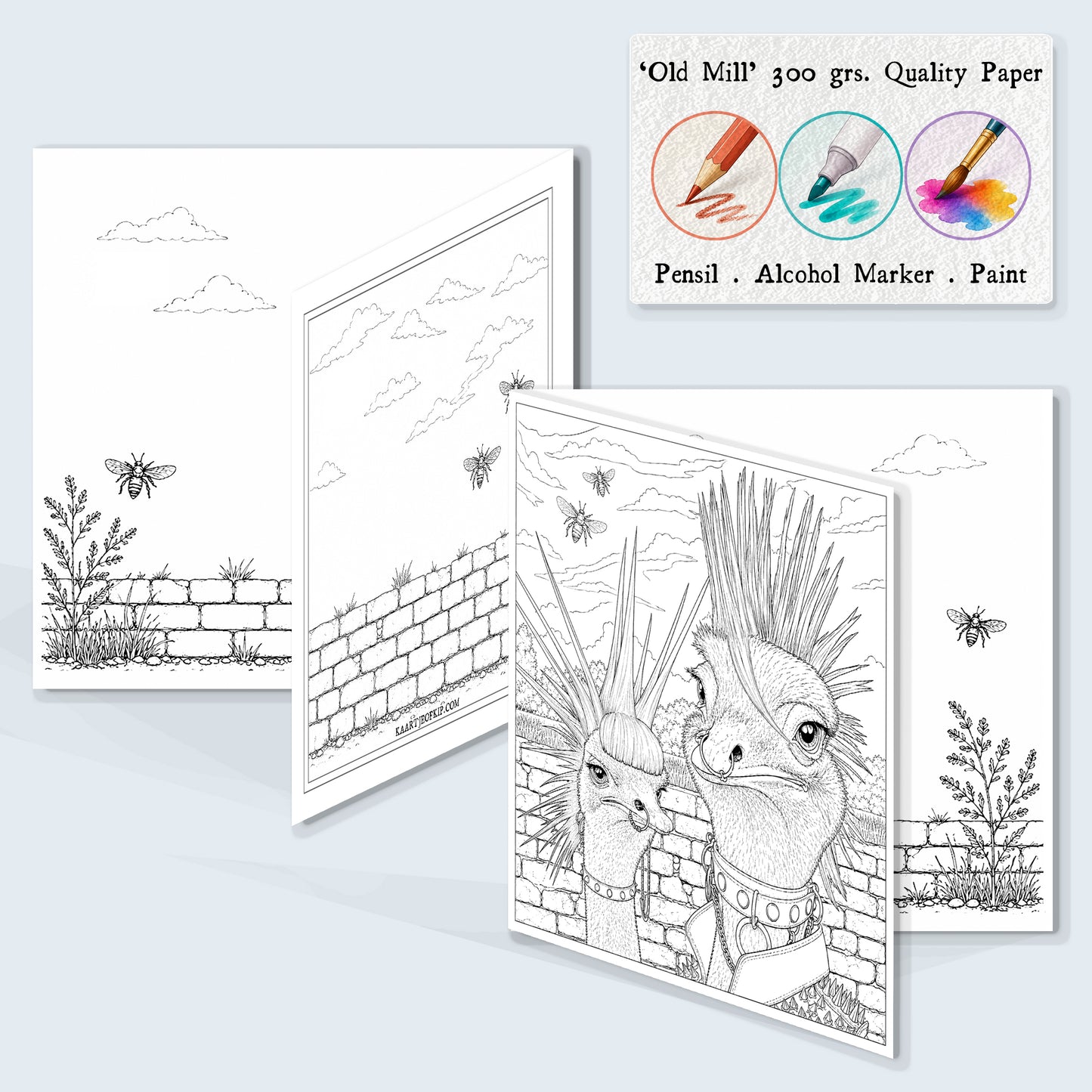 Colouring Card Punk