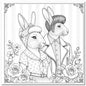 Colouring Card Rock 'n Roll Hares
