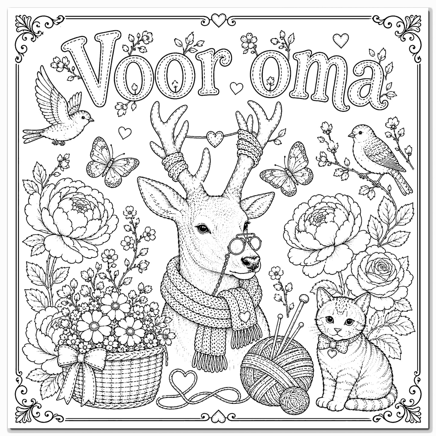 Colouring Card "For Grandma"