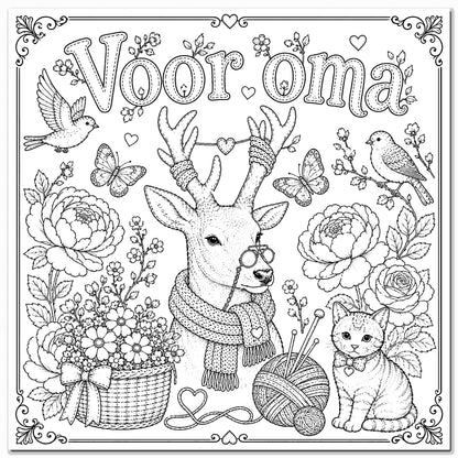 Colouring Card "For Grandma"