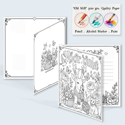 Colouring Card "For Grandma"