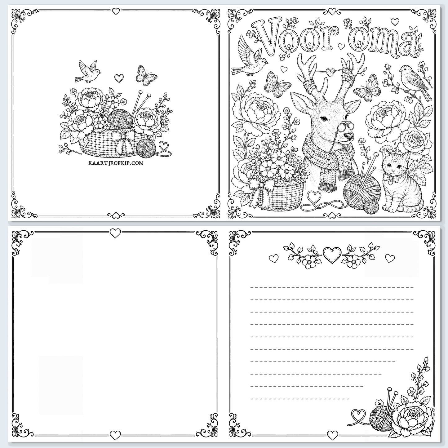 Colouring Card "For Grandma"