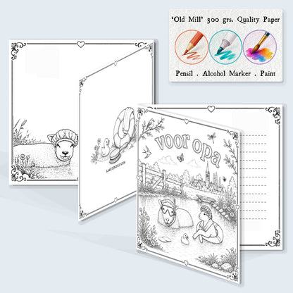 Colouring Card 'For Grandpa'