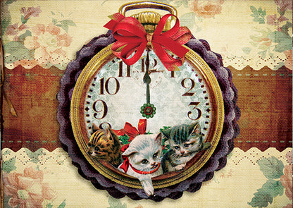 Luxe Nieuwjaarskaart 'Klok'