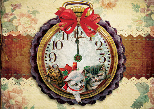 Luxe Nieuwjaarskaart 'Klok'