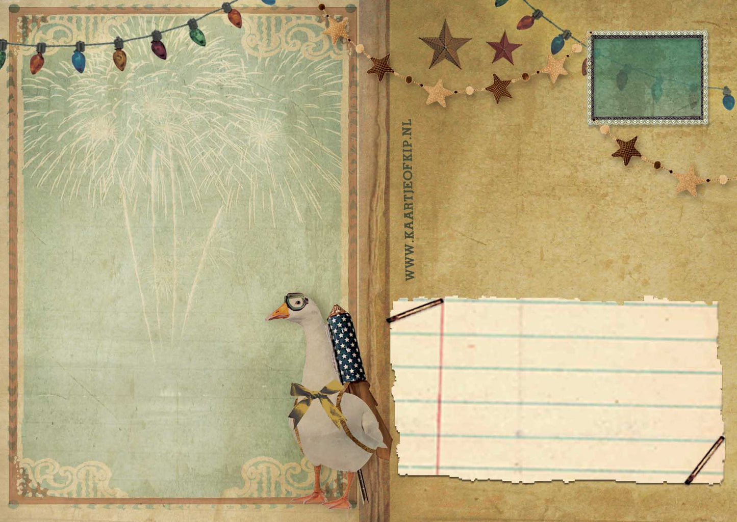 Nieuwjaars Postkaart 'Knallend'