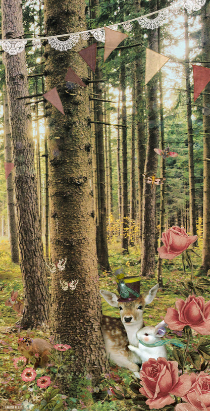 Behang Knuffelbos 'Roze' <142,50 cm breed>