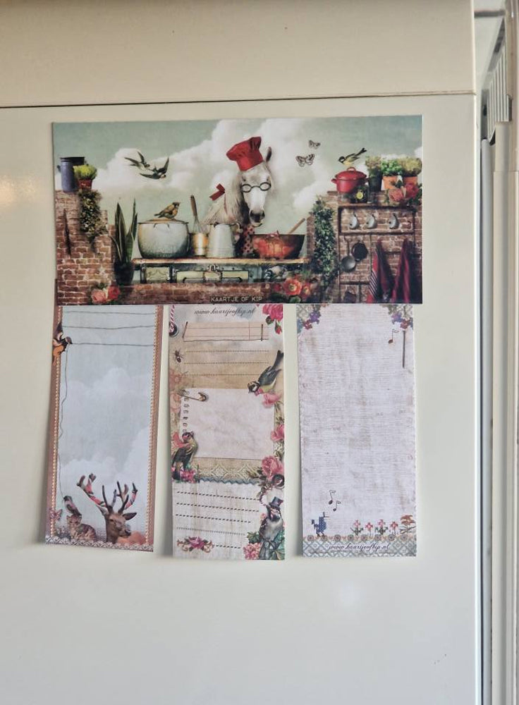 Magneet 10x20 cm 'Kookpaard'