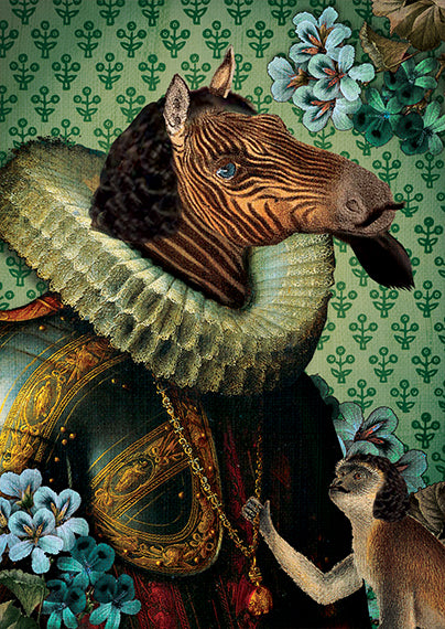 Ansichtkaart Kraagpaard