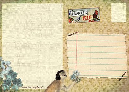 Ansichtkaart Kraagpaard