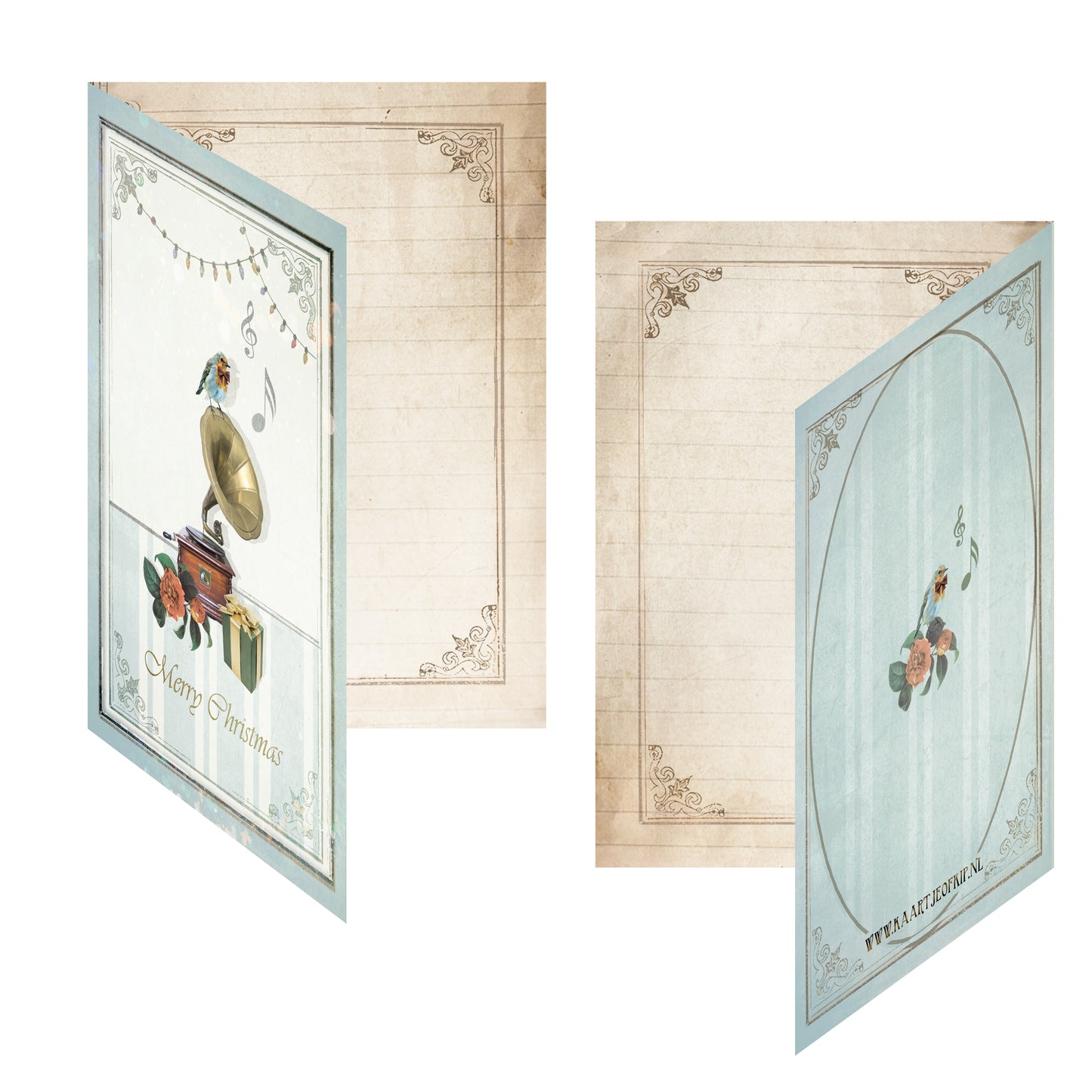 Luxe Kerstkaart 'Romantische Muziek'