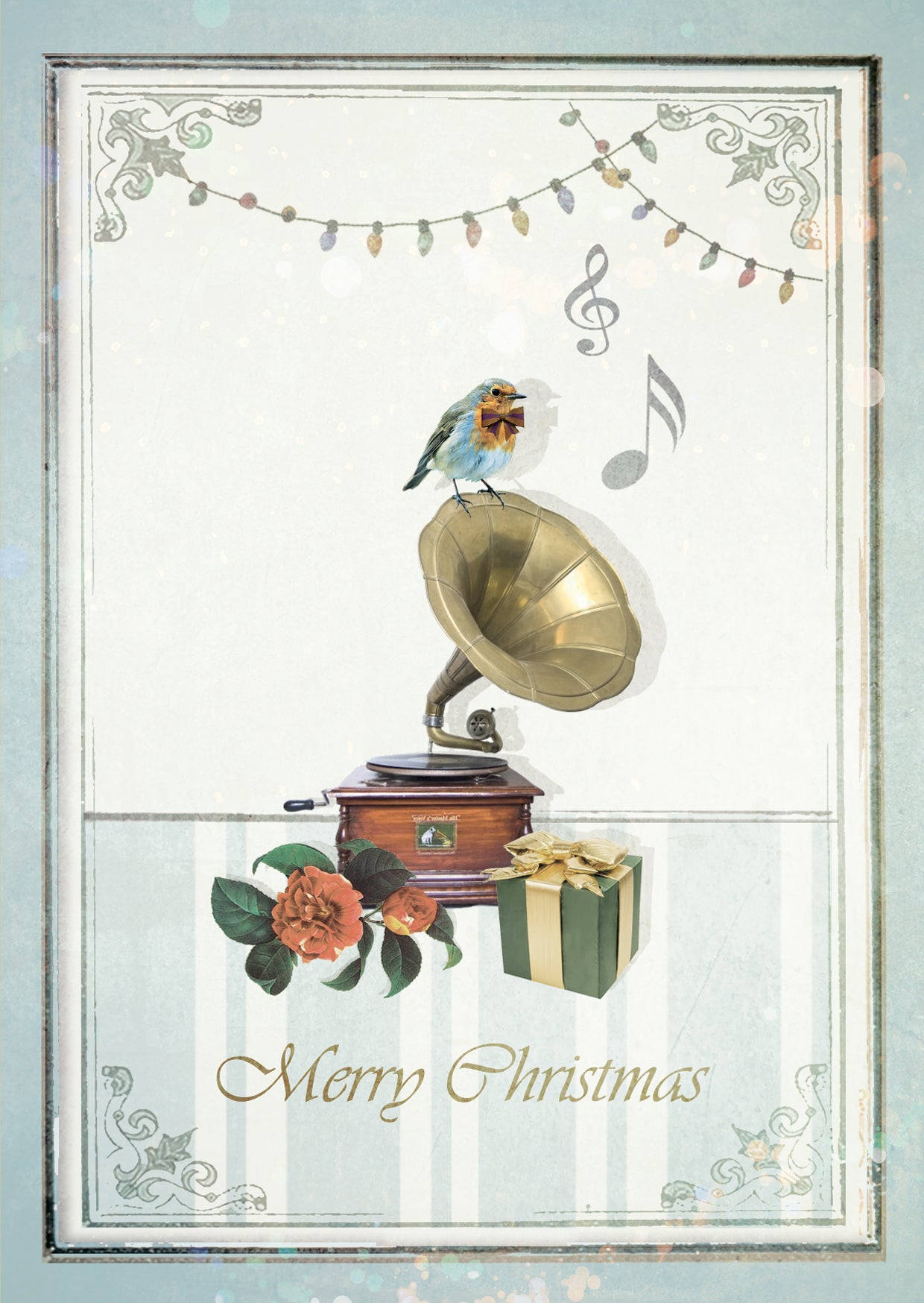 Luxe Kerstkaart 'Romantische Muziek'