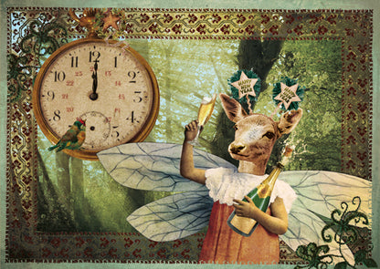 Nieuwjaars Postkaart 'Proost'