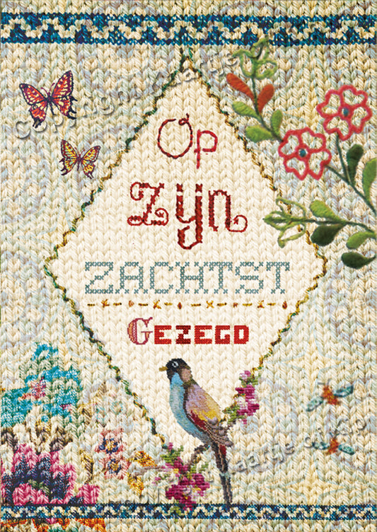 Luxe wenskaart 'Op z'n zachts gezegd'