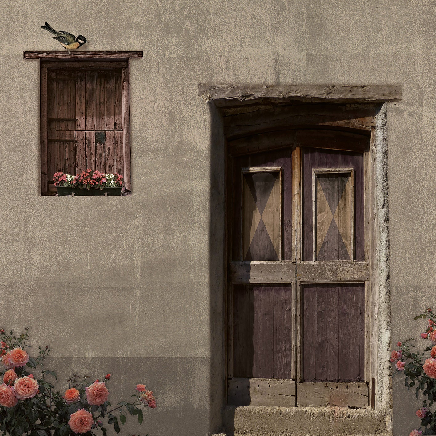 Schuttingzeil Oude Deur 'Grijs'