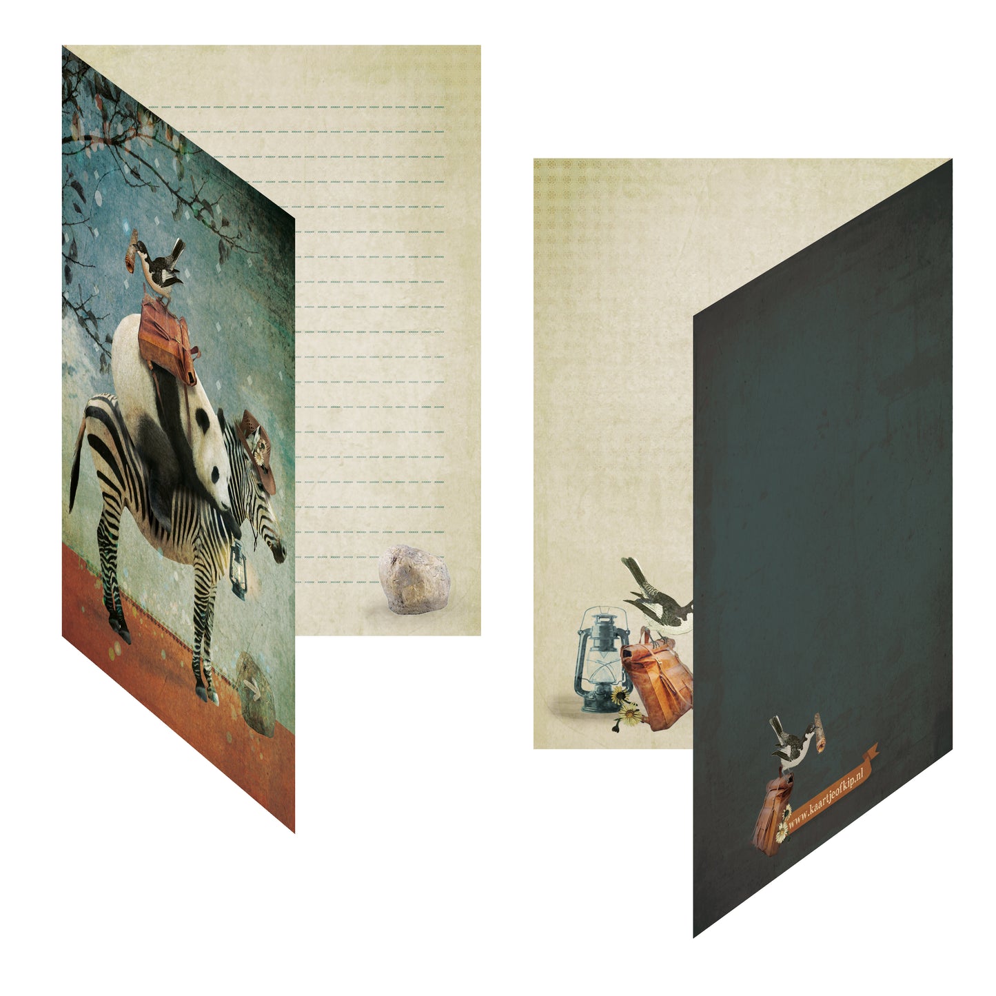 Luxe wenskaart Panda