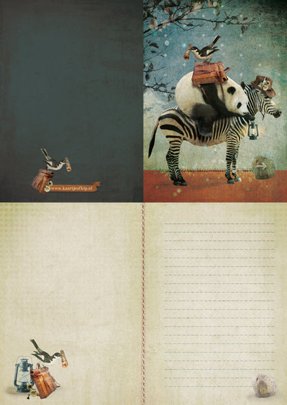 Luxe wenskaart Panda