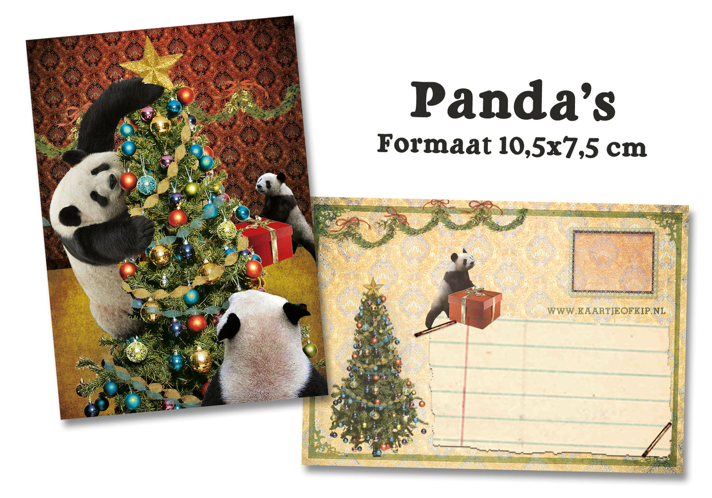 Klein A7 Kerstkaartje 'Panda'