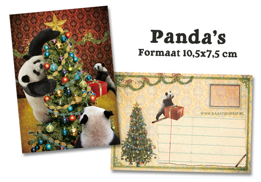 Klein A7 Kerstkaartje 'Panda'