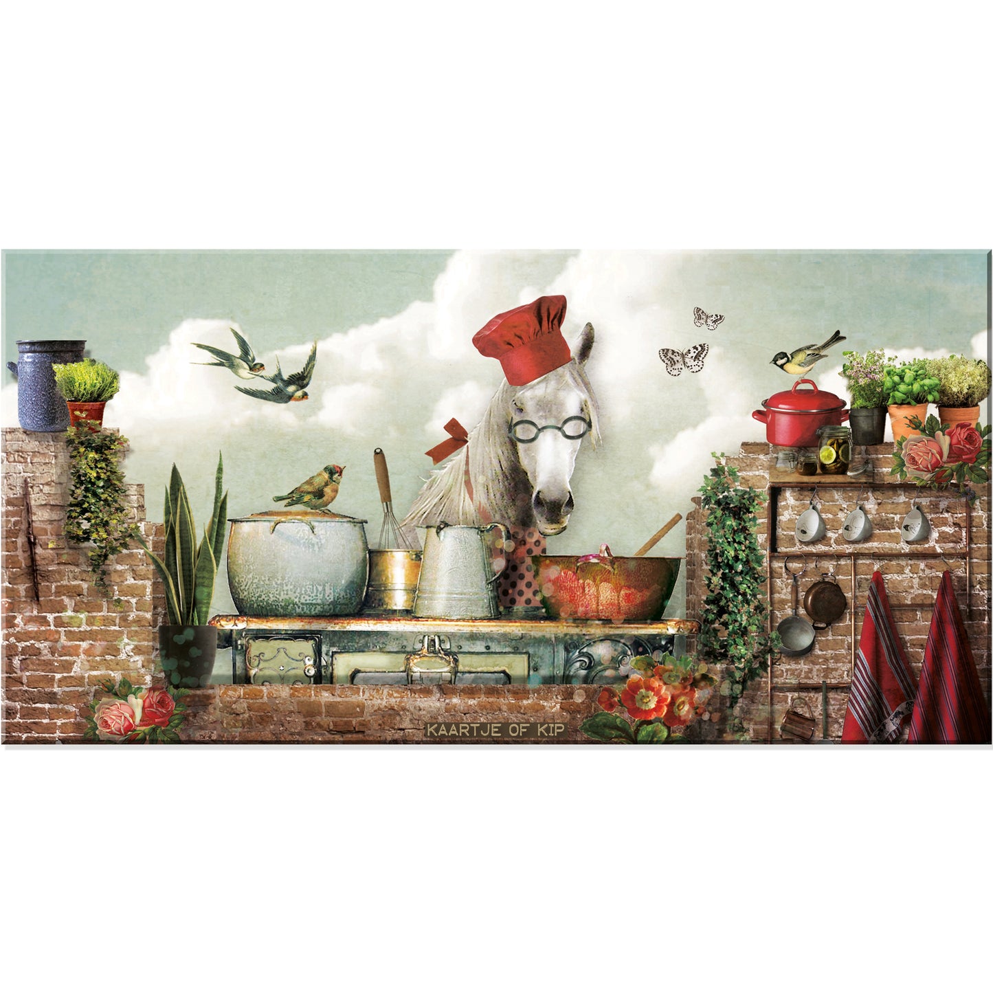 Magneet 10x20 cm 'Kookpaard'