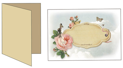 Luxe Kerstkaart 'Romantische Hertjes'