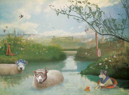 Behang Schapen <380 cm breed>