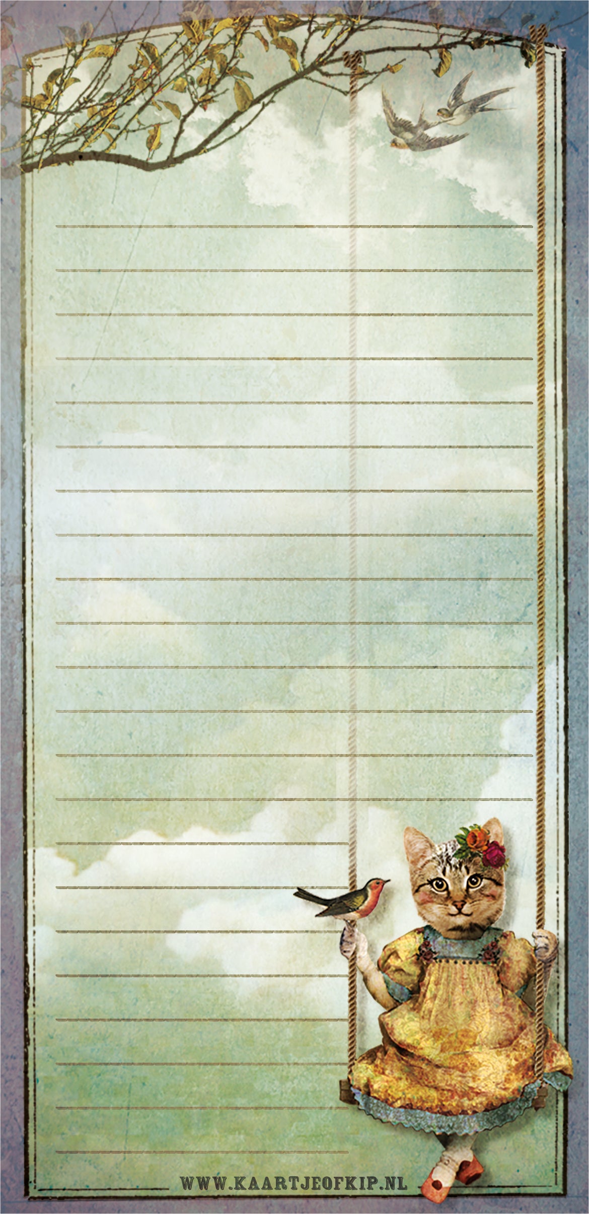 Lijstjesblok 'Schommelpoesje'