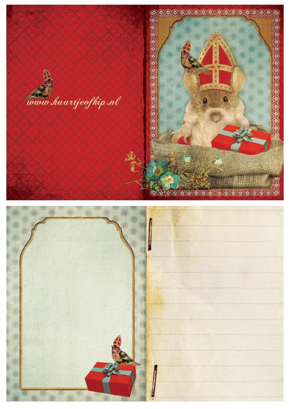 Kadokaartje Sinterklaas Muis