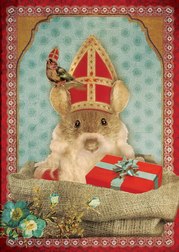 Kadokaartje Sinterklaas Muis