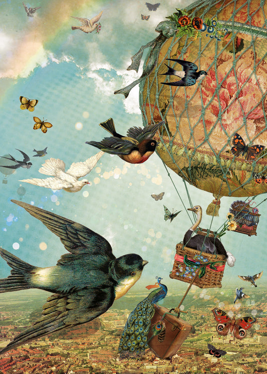 Tuinposter Vogelvlucht