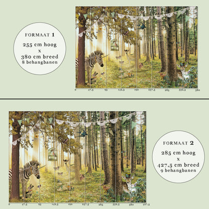 Behang Dierenbos