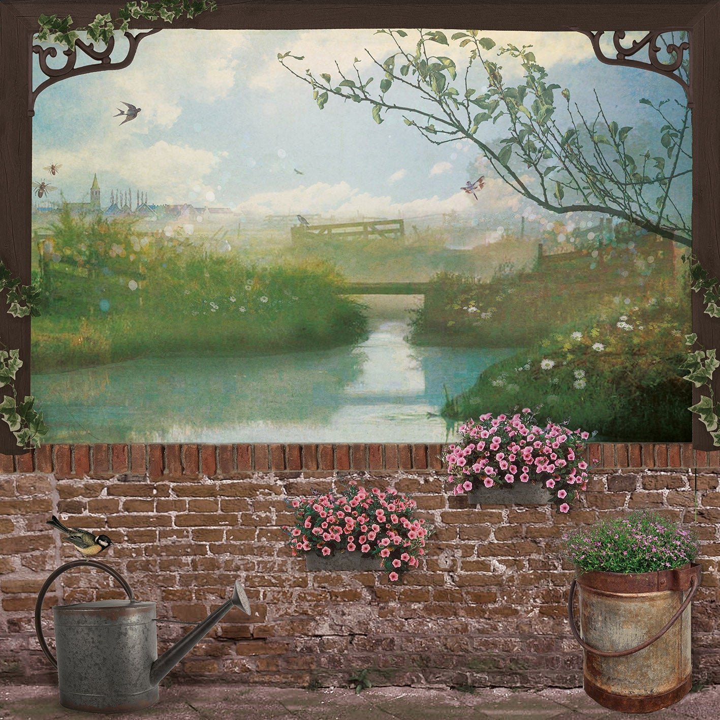 Schuttingzeil Uitzicht op Polder