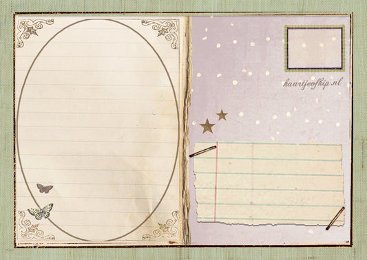 Kerst Postkaart 'Romantische Valk'