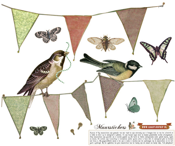 Muursticker Vlaggenlijn