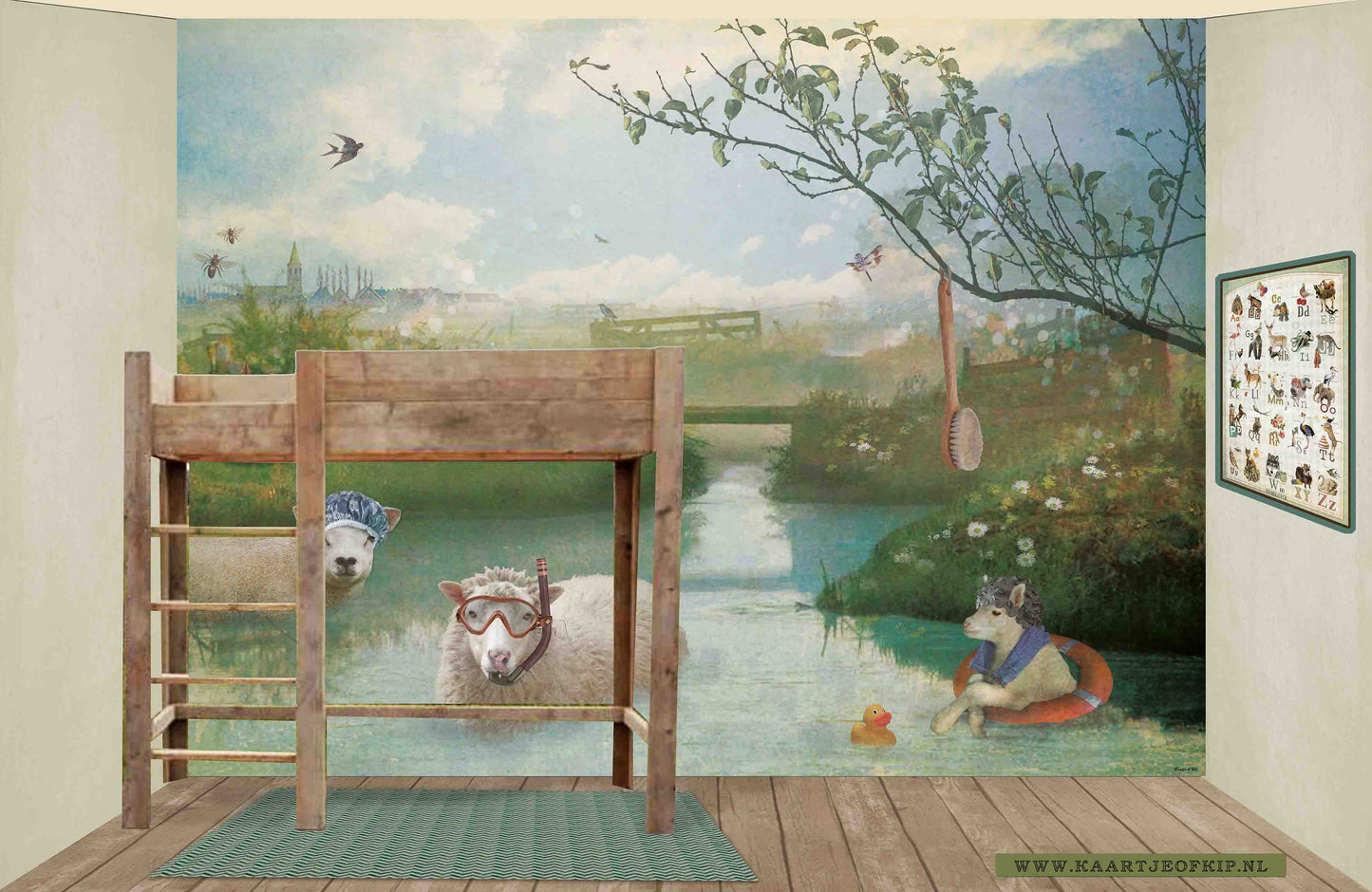 Behang Schapen <380 cm breed>